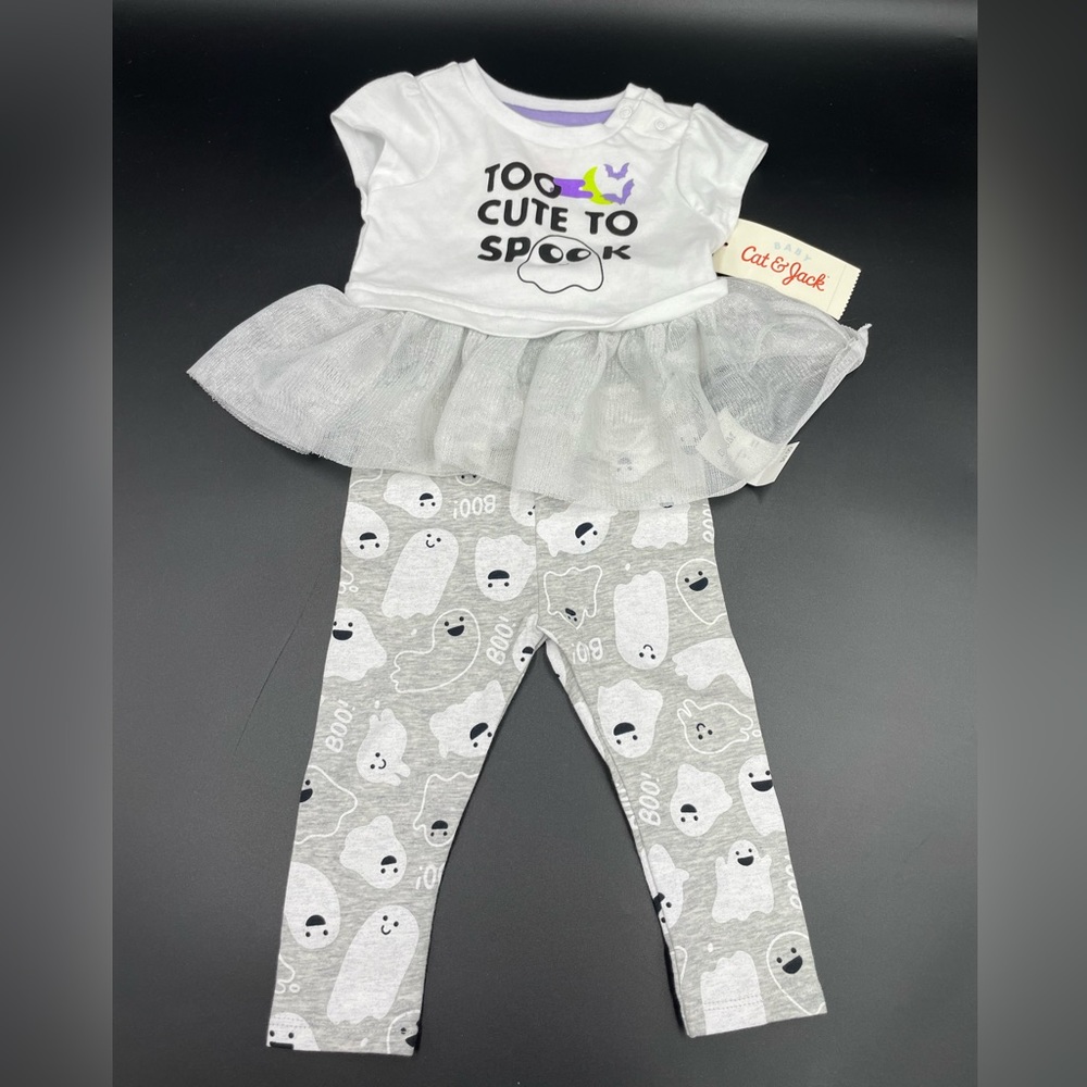 Cat & Jack 6-9 months too cute to spook 2 piece set - Picture 1 of 6